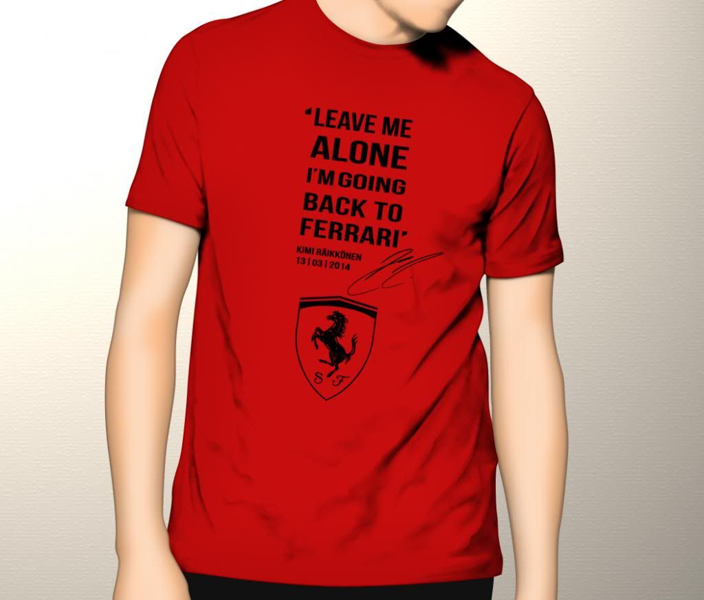 kimi raikkonen t shirt leave me alone