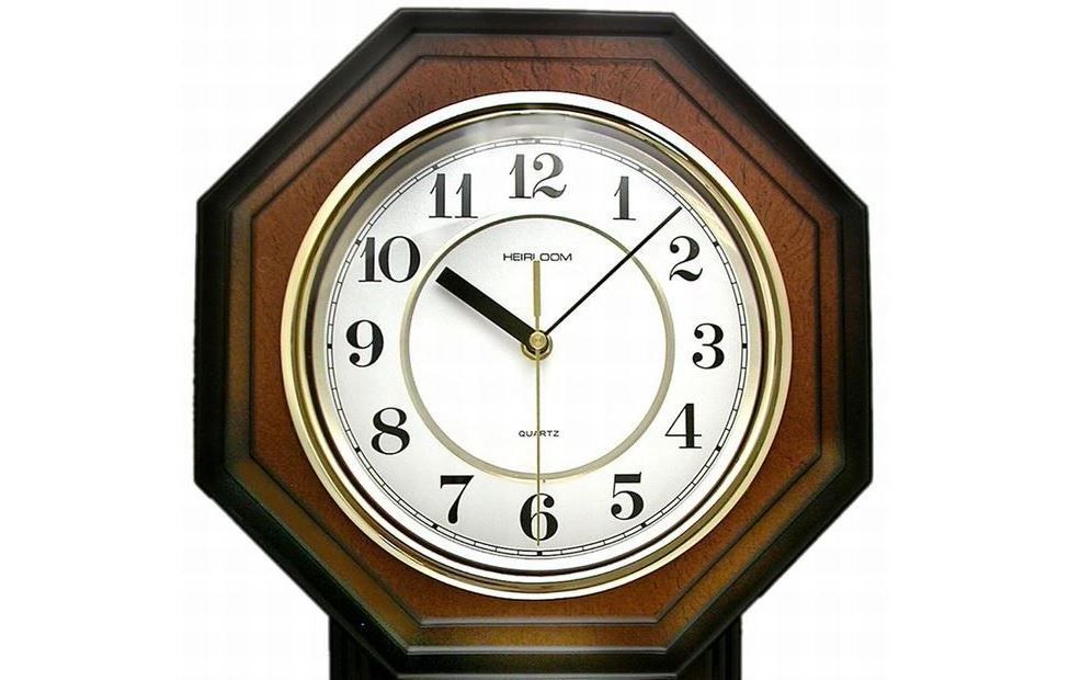 New Pendulum Wall Clock Westminster Chime Faux Wood Home Office Quartz