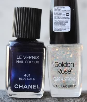 Chanel Blue Satin + Golden Rose 169