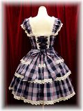 Tartan Check Shirring JSK, Brand: Baby the Stars Shine Bright
Product ID: 130�224
Release Year: 2006
Price: ï¿¥23,940
Available Colors: Saxon Blue, Navy, Pink, Black
Measurements: 91cm length, free-size bust, free-size waist
Materials: Fabric (100% cotton), lining (100% polyester)
Additional Information: The dress has front and back shirring.