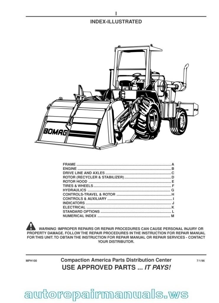 Bomag parts manual