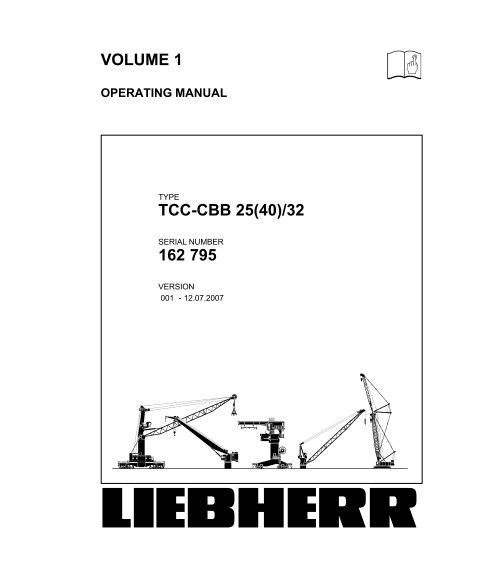 Liebherr TCC-CBB 25(40)/32 Operation manual
