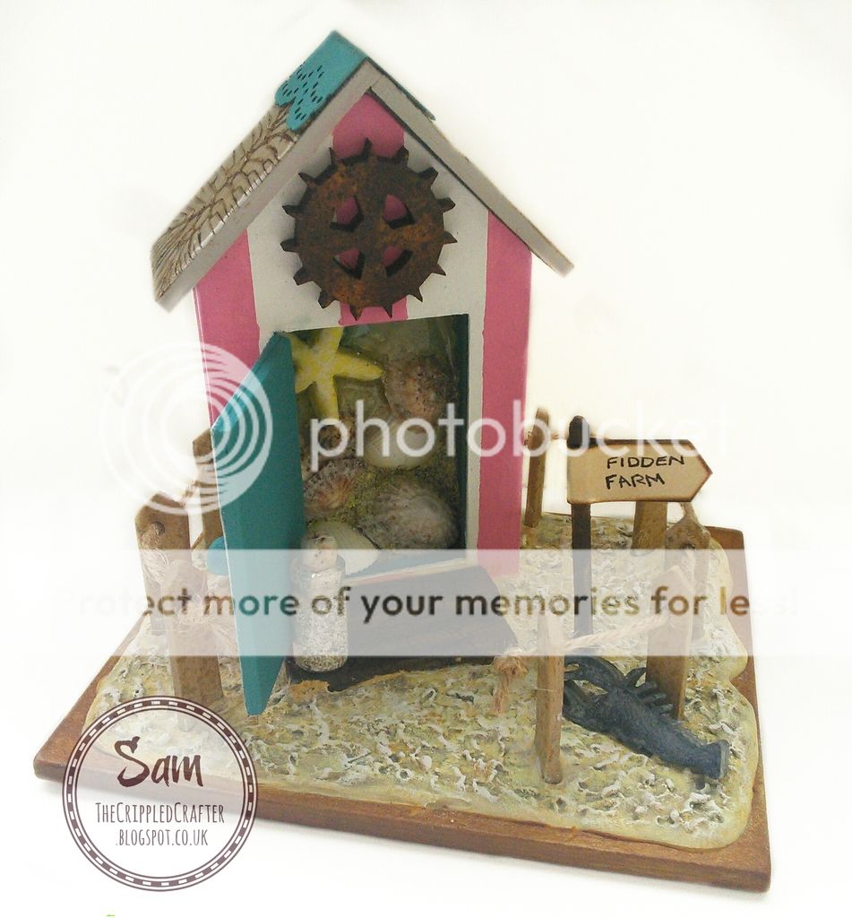 Beach Hut by The Crippled Crafter, mixed media miniature featuring That Craft Place MDF