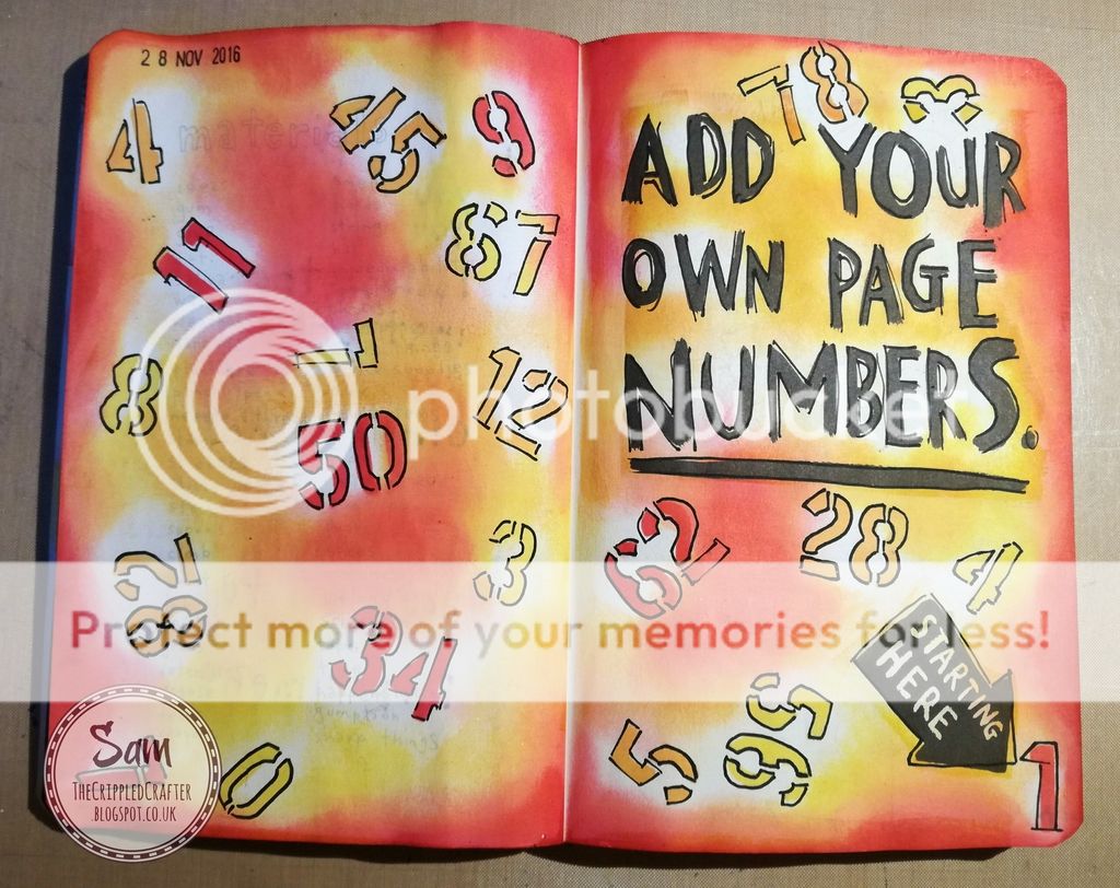 Wreck This Journal - Page Numbers Page by Sam Lewis