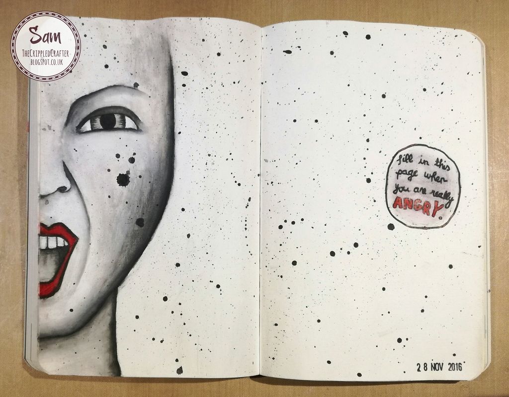 Wreck This Journal page by Sam Lewis using just gesso and 2 simple ingredients! 