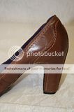 TRUE RELIGION BRAND WOMENS 8 38 BROWN LEATHER PUMPS SHOES HEELS SHOES 