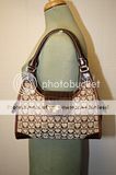 BRIGHTON MULTI COLOR CANVAS / CROC EMBOSSED LEATHER SATCHEL BAG 