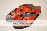 MEPHISTO WOMENS EURO 38 USA 8 DARK ORANGE LEATHER SLIDES SANDALS SHOES 