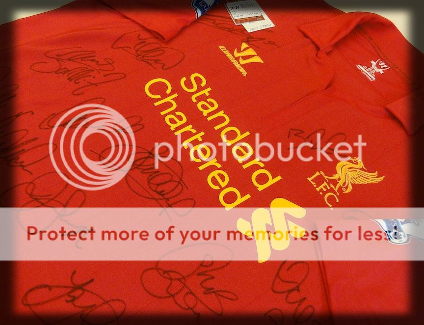 Official Hand Signed New Liverpool Shirt 2012 13 Full Squad Autographs 